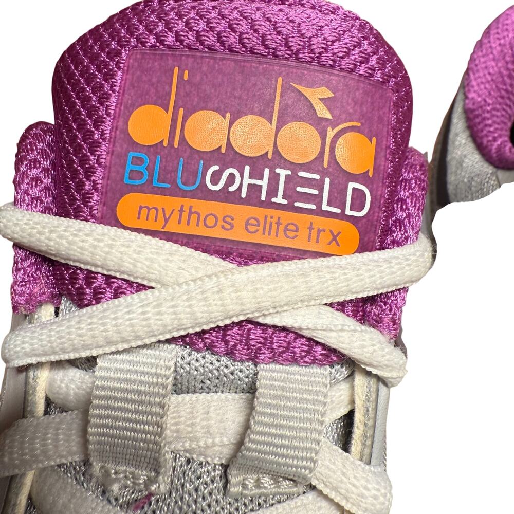 DIADORA Mythos Blueshield Elite TRX Running Shoe Women 9.5W Sneaker White Purple - Picture 9 of 13